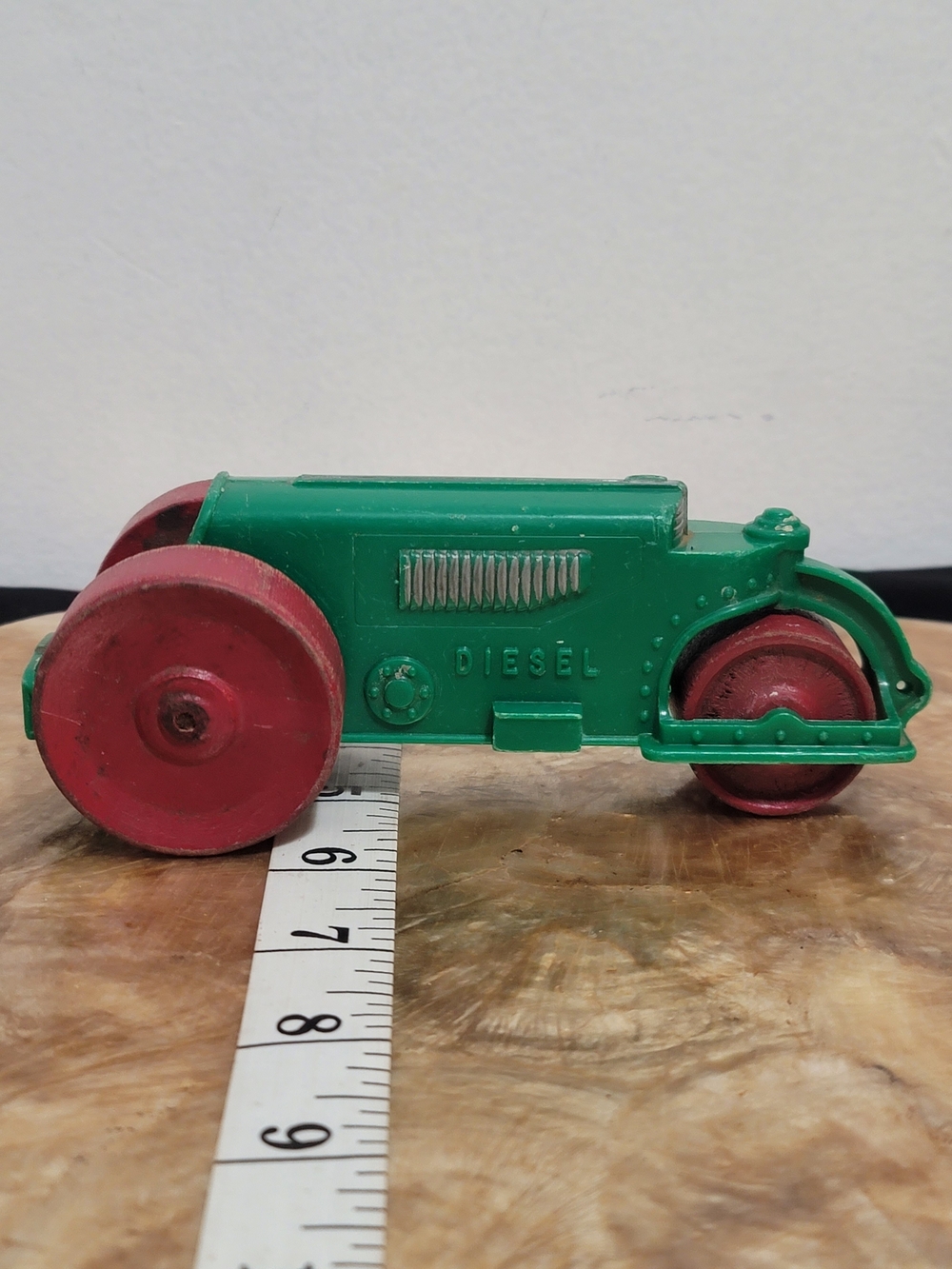 Green Diesel Toy Roller with Red Wheels - Classic Kids Vehicle